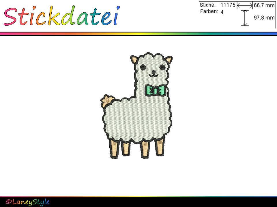 Stickdatei "Lama" - (DST, VP3, XXX, PES)