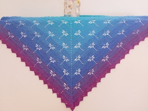 Dreieckstuch Libellenflug