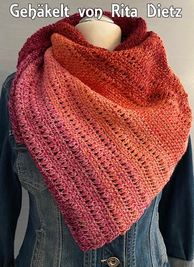 Crochet pattern shawl Abraxas