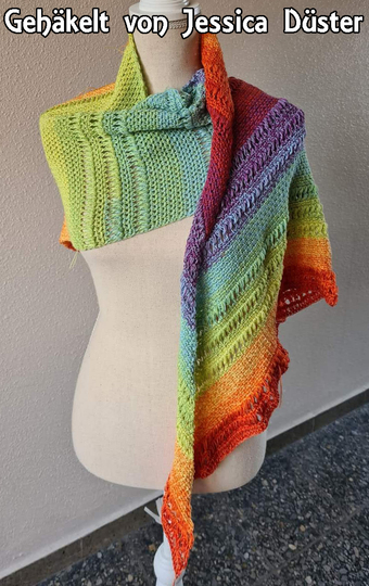 Crochet pattern shawl Abraxas