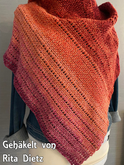 Crochet pattern shawl Abraxas