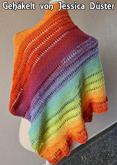 Crochet pattern shawl Abraxas
