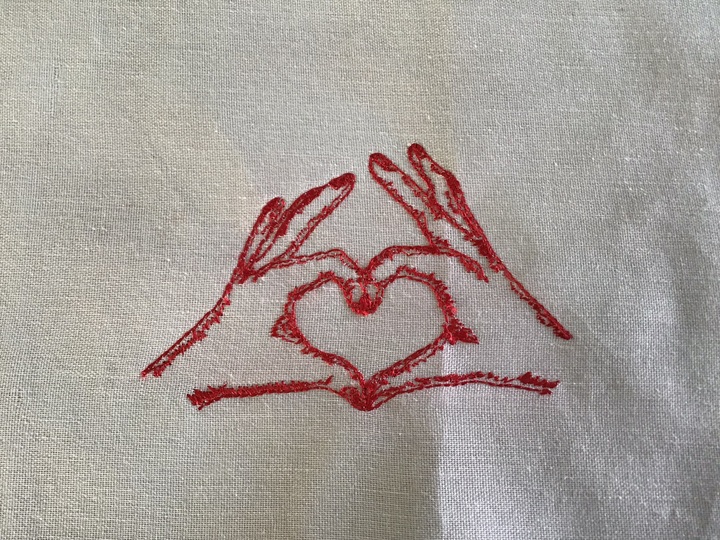 Stickdatei Hände Herz