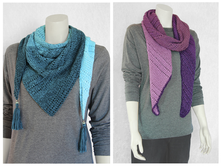 2 crochet patterns in a set! Scarf Craban and triangular shawl Abraxas