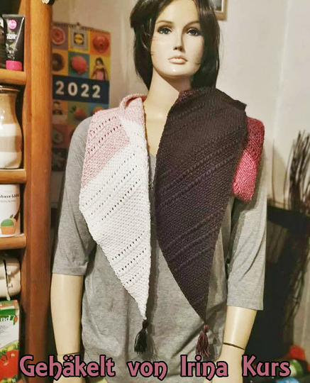 2 crochet patterns in a set! Scarf Craban and triangular shawl Abraxas