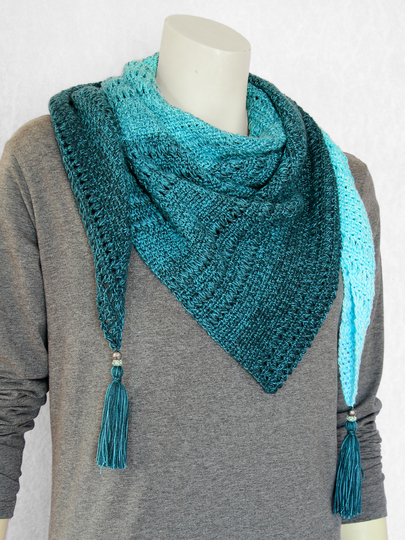 2 crochet patterns in a set! Scarf Craban and triangular shawl Abraxas