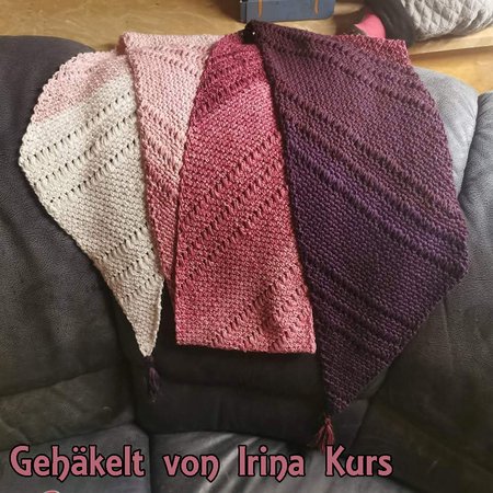 2 crochet patterns in a set! Scarf Craban and triangular shawl Abraxas