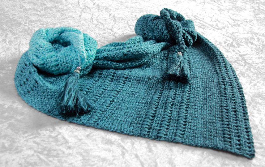 2 crochet patterns in a set! Scarf Craban and triangular shawl Abraxas