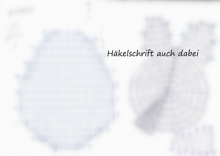 Tassenuntersetzer 'Ostern', Anleitung mit Häkelschrift