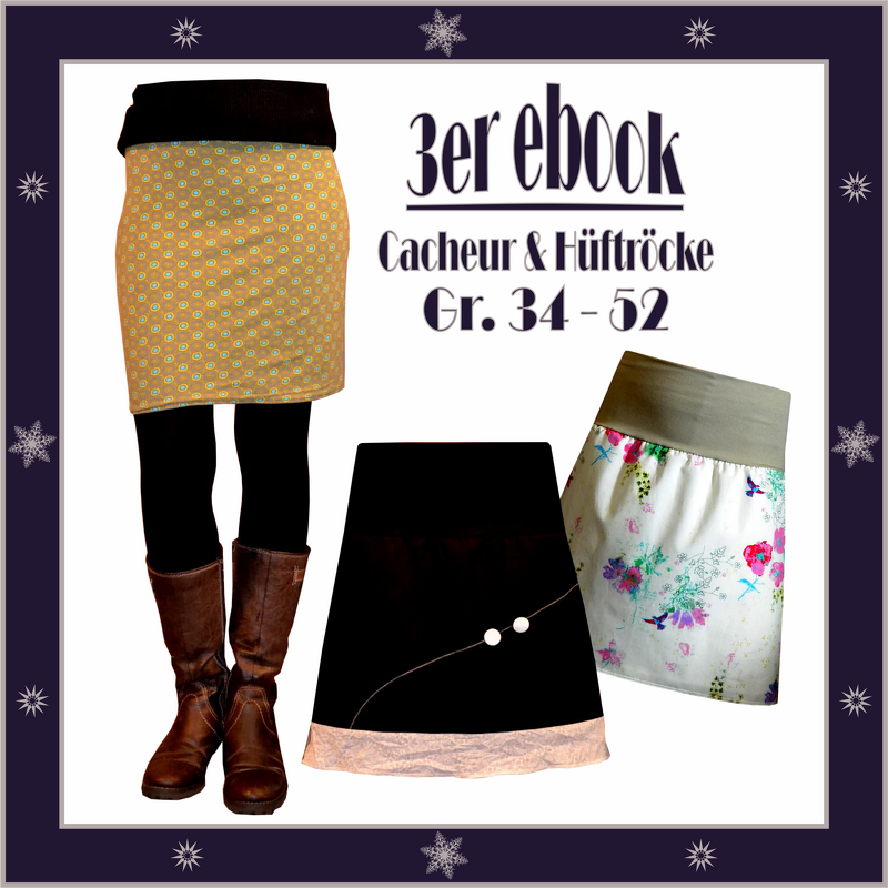 Nähanleitung Rockset 3 Röcke Gr. 34 - 52