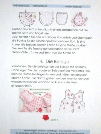 Nähanleitung + Schnitt Hängekleid für Kleinkinder 68-104