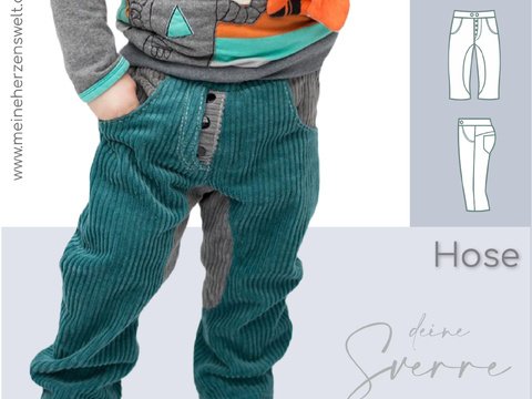 Hose Kinder – Schnittmuster Gr. 56-128 – Sverre Kids