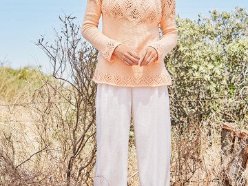 Strickanleitung: Zarter Rundpassen-Pulli mit Rautenmuster