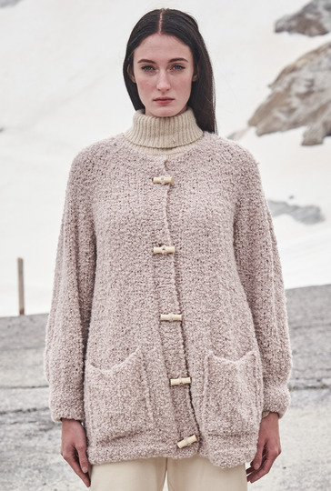 Strickanleitung: Boucléjacke -  ganz ohne Naht