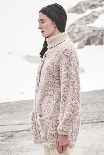 Strickanleitung: Boucléjacke -  ganz ohne Naht