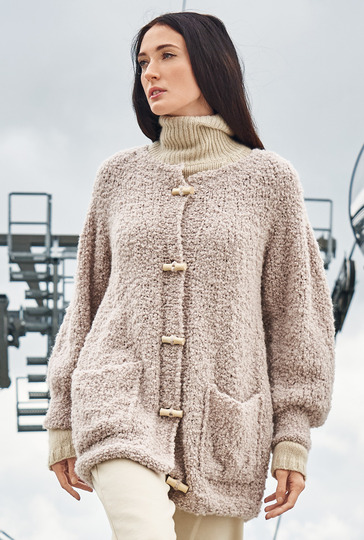 Strickanleitung: Boucléjacke -  ganz ohne Naht