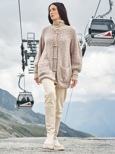 Strickanleitung: Boucléjacke -  ganz ohne Naht