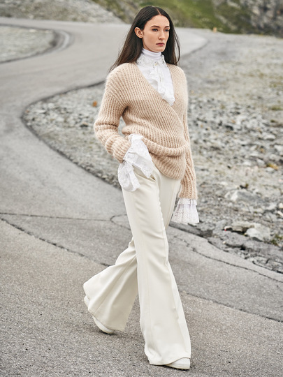 Strickanleitung: Minimal Chic: Die Wickeljacke im Rippenmuster