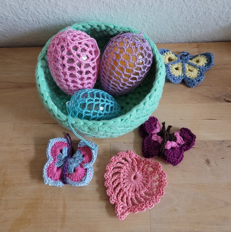 Ostereier filigran umhäkelt - Bild 5