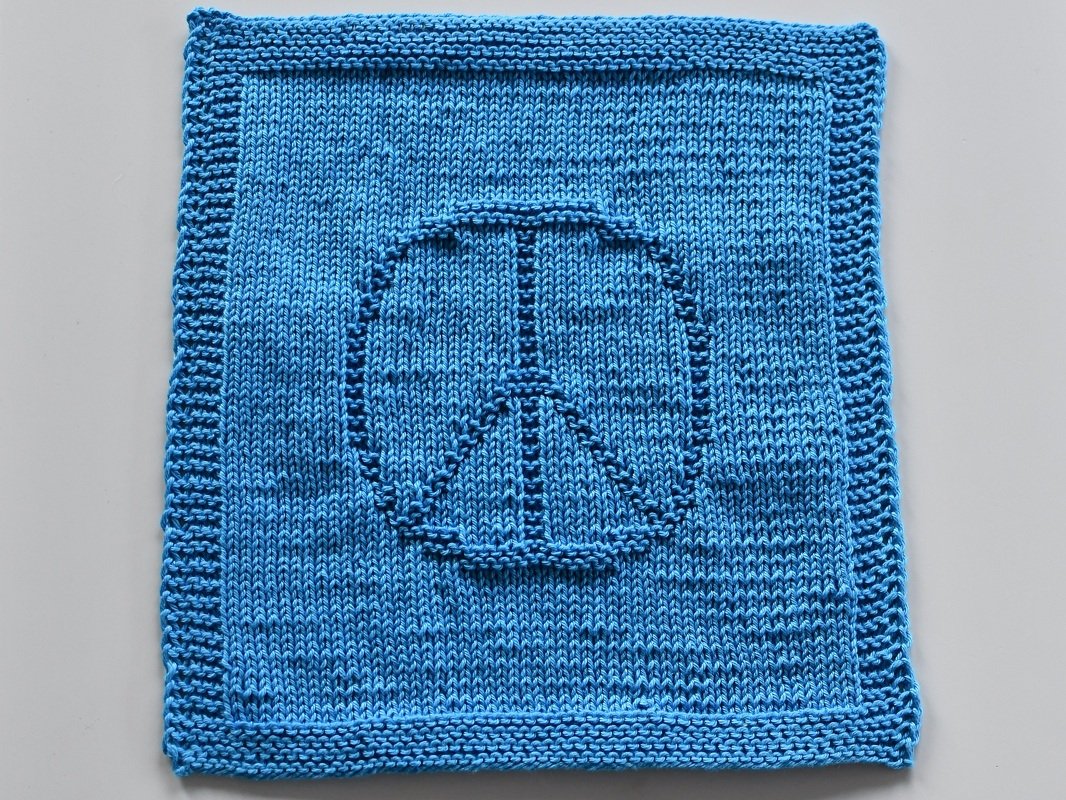 Knitting Pattern Dishcloth / Washcloth "Peace" - easy - Image 2