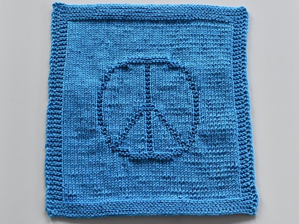 Knitting Pattern Dishcloth / Washcloth "Peace" - easy