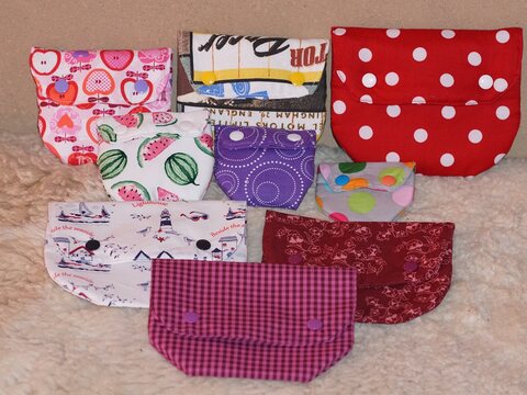 schnelle Tasche mit 3 Nähten in 5 Größen z.b. für FFP2 Masken