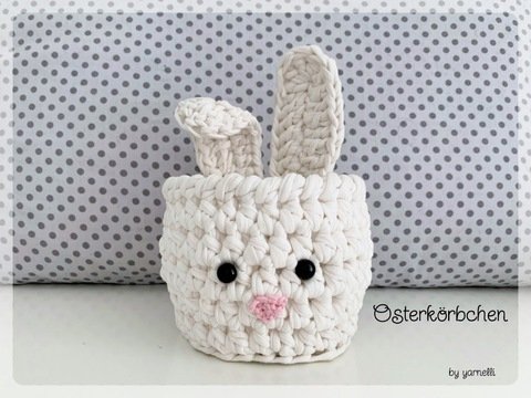 Häkelanleitung für niedliches Osterkörbchen