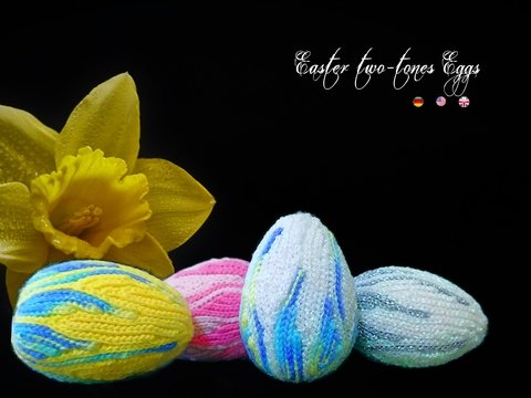 Multi Color easter eggs. Crochet pattern
