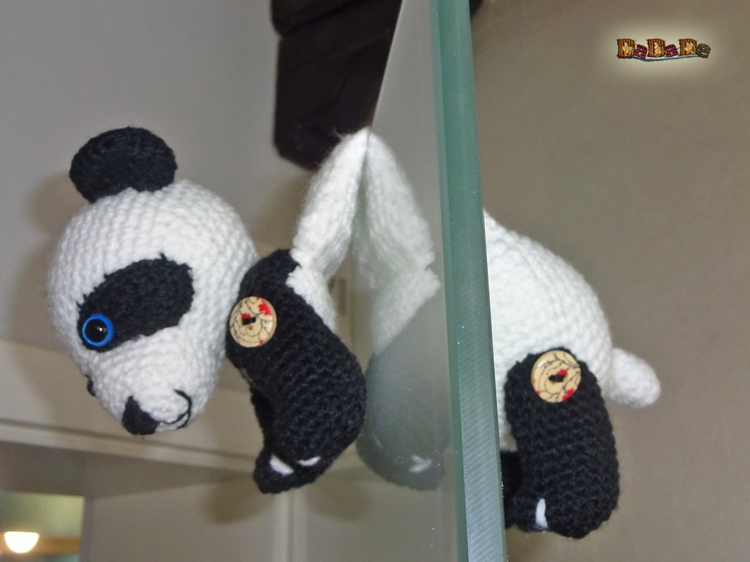 Türstopper, Klemmschutz Panda, gehäkelt von DaDaDe