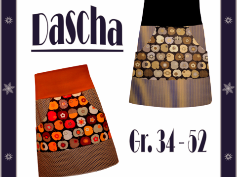 Nähanleitung Schnittmuster Hüftrock "Dascha" Gr. 34 - 52
