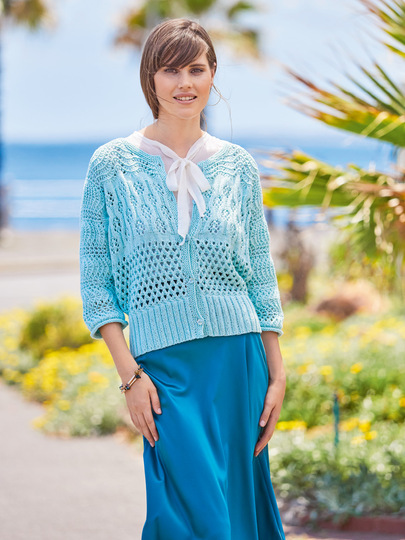 Strickanleitung: Für besondere Anlässe: Apartes Strickjäckchen im Mustermix