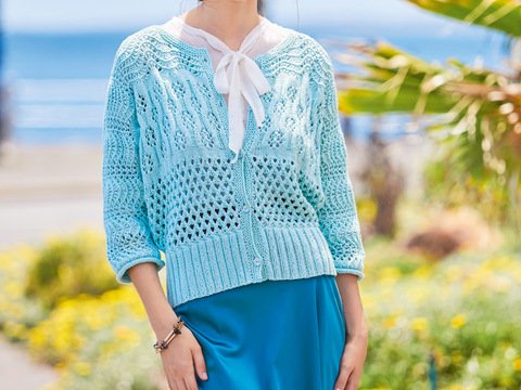 Strickanleitung: Für besondere Anlässe: Apartes Strickjäckchen im Mustermix