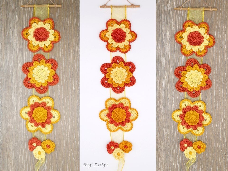 Deko Blüten Wandbehang