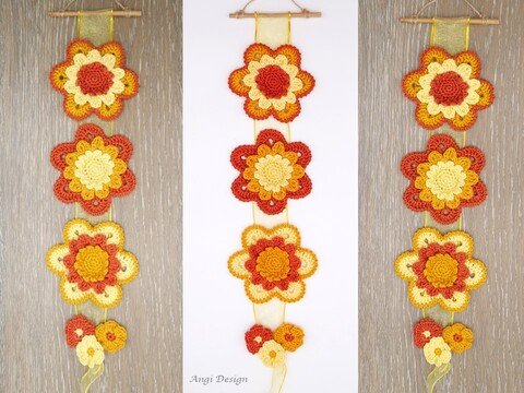 Deko Blüten Wandbehang