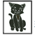 Cross stitch cat,black pattern