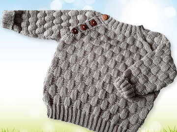 Pullover Raglan von unten in 2 Größen Strickanleitung