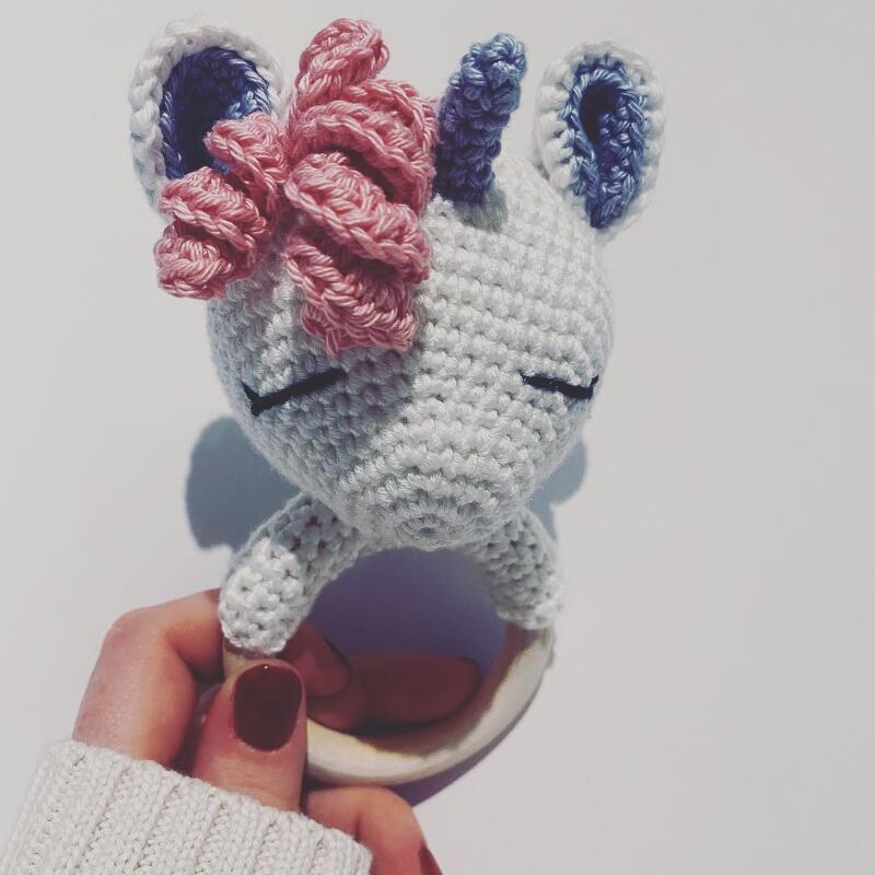 Baby Grabring Lilly the Unicorn, Babyrattle Crochet Turorial - Image 2