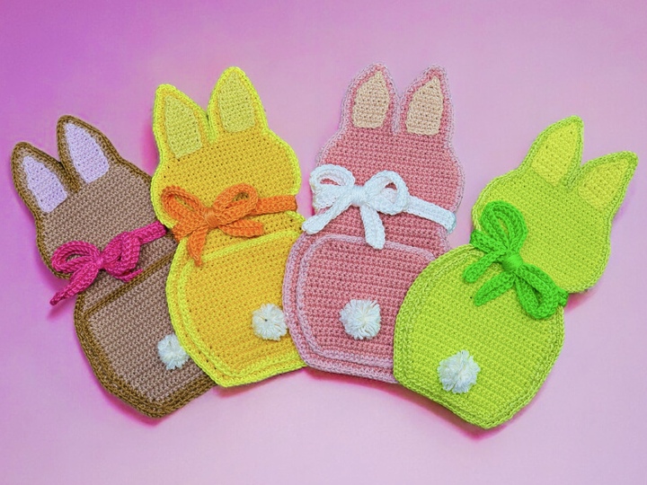Cutlery Pouch in Bunny Style - Crochet Pattern