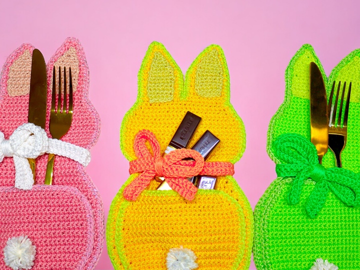 Cutlery Pouch in Bunny Style - Crochet Pattern