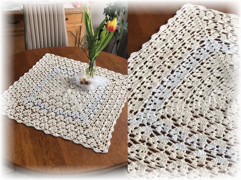 Häkelanleitung Mitteldecke Tischdecke Tulpentanz - Bild 14