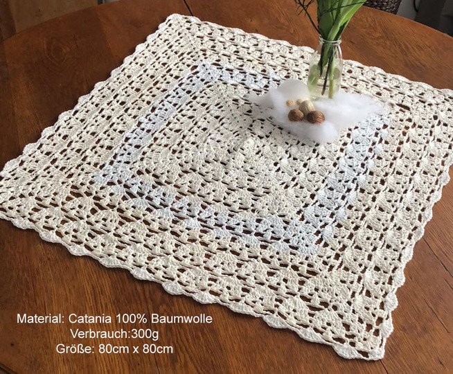 Häkelanleitung Mitteldecke Tischdecke Tulpentanz