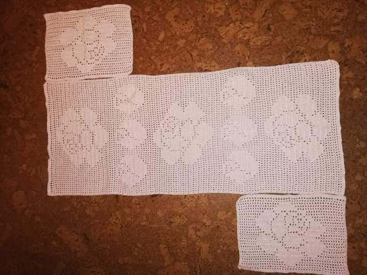 Häkelanleitung Tischläufer und Tischsets Rosen