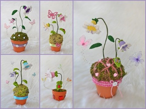 Blumengesteck Glockenblumen in 3 Größen zu Muttertag Frühlingsdeko