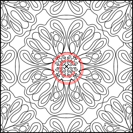 25 Easy Mandala's Printable Adult Colouring Book Three - Tile Squares