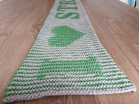 "I <3 Stricken" Schal, Schattenstricken, Illusionsstricken, Motivschal