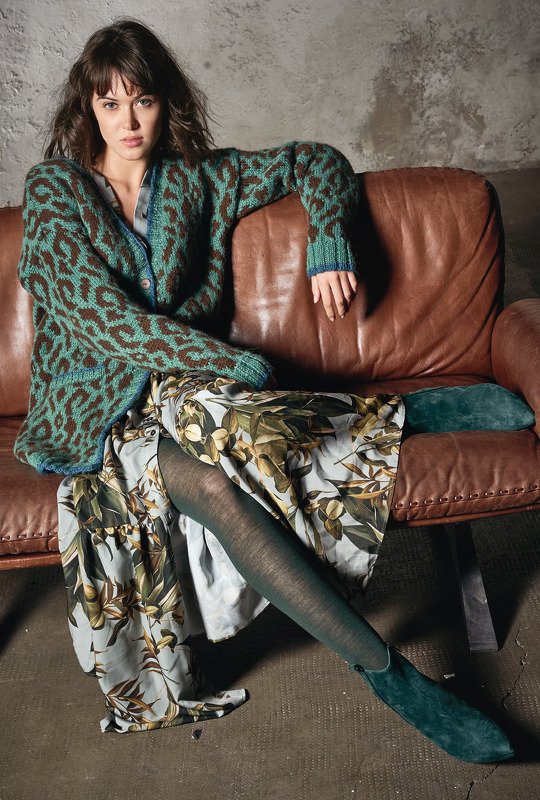 Strickanleitung: Long-Cardigan im Leomuster - Bild 5