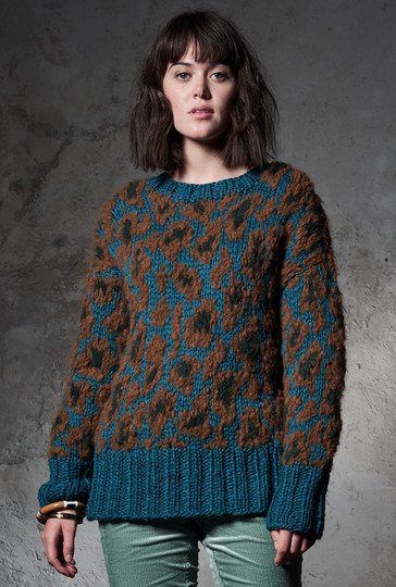 Strickanleitung: Pulli in Animalprint-Leoparden-Optik