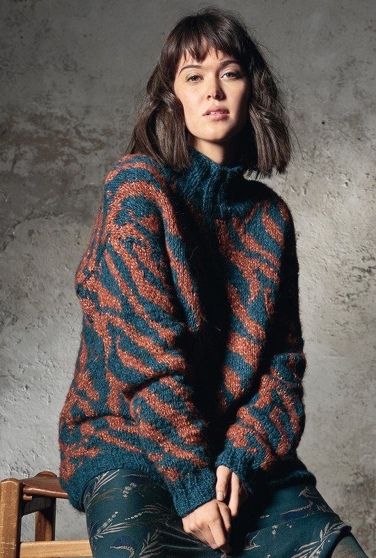 Strickanleitung: Longpulli im Animalprint-Zebra-Look - Bild 6