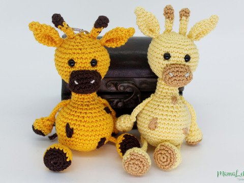 Giraffe Schlenkertier, Taschenbaumler - Häkelanleitung