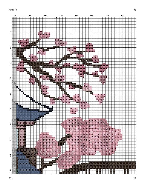 Japanese garden  Cross Stitch Pattern - Image 2